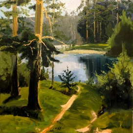 Тропинка к  лесному озеру