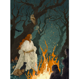 Иллюстрация для книги «Возвращение на путь героини» для издательства «Бомбора».