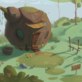 Дом в виде птицы