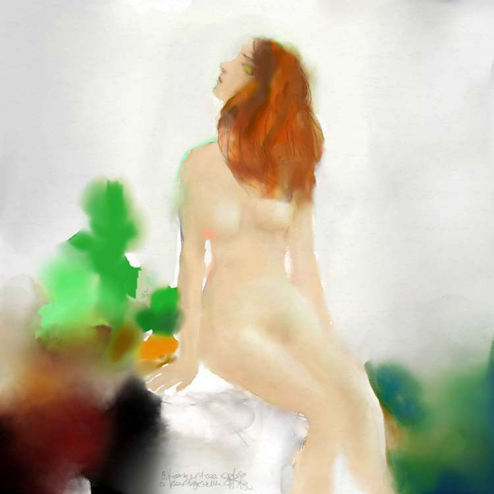 Обнаженная с кактусами II