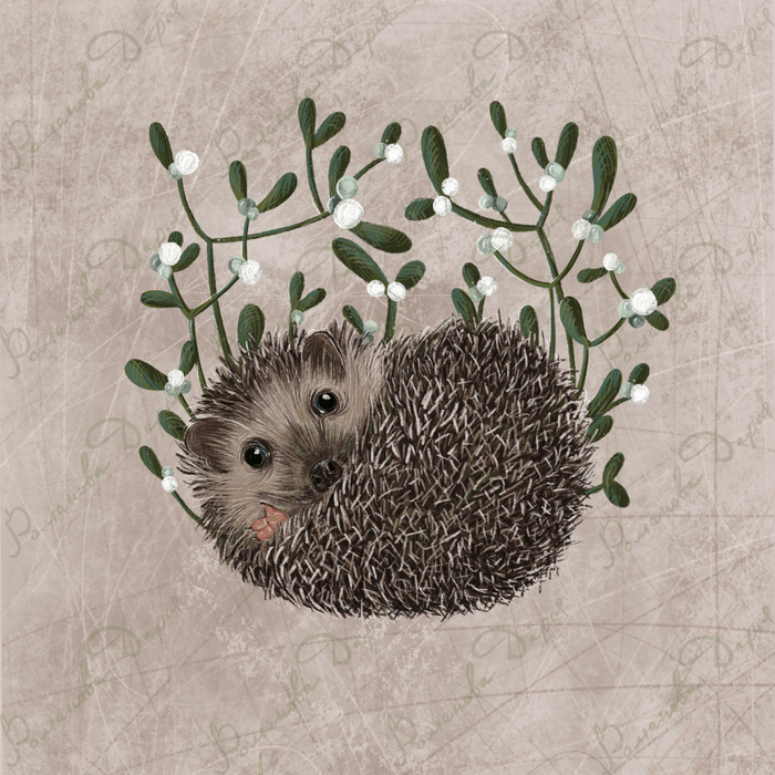 Ежик и омела