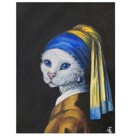 Кошка с жемчужной сережкой