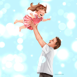 Папа и дочка 