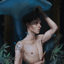 Синяя гусеница