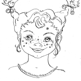 Девочка - припевочка. Иллюстрация к стихотворению 