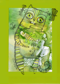 Кот и рыбка