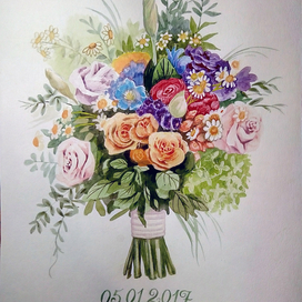 свадебный букет