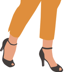 Женщина в жёлтых штанах