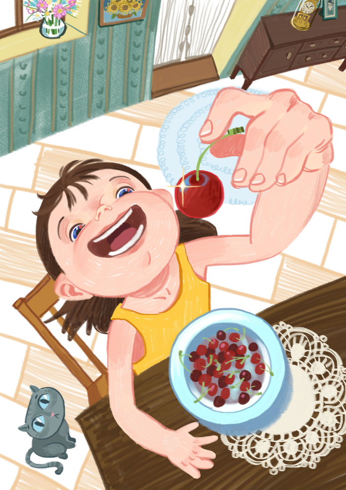 Тарелка вишни