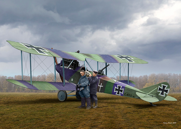 Rumpler C.IV Early ( box art for PRINT SCALE )