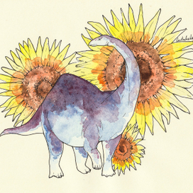 Диплодок, который был выше подсолнухов. 