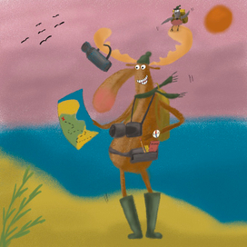 Лось-путешестенник