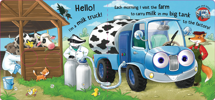 Who helps on the farm. Milk Truck