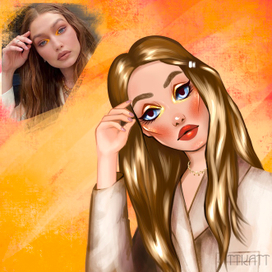 Портрет по фото в мультяшном стиле недорого