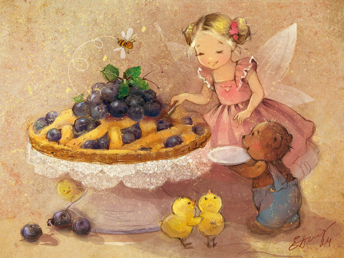 Черничный пирог