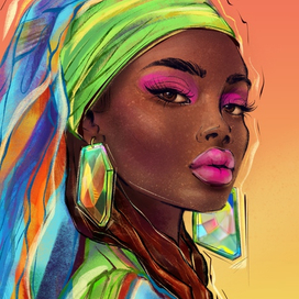 Портрет темнокожей девушки