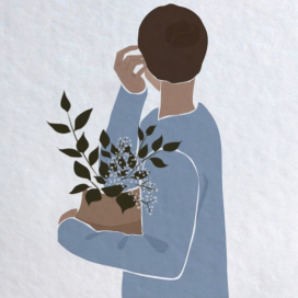 Девушка с цветами