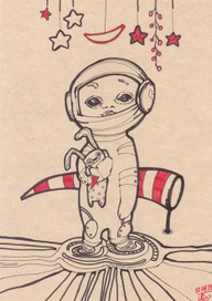 Ныряльщик за бисером-космонавт.