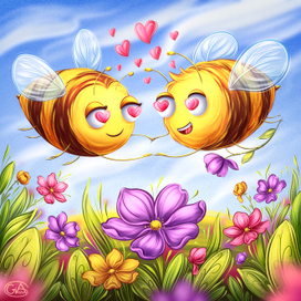 Влюбленные пчёлки 
