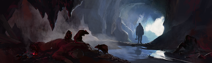 Loading screen illustration "The cave"