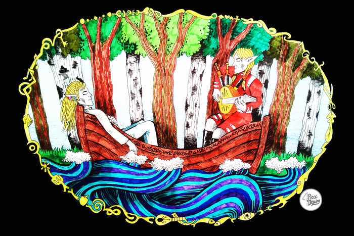 Дзыны в лодке