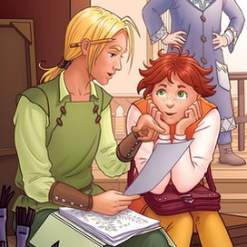 в мастерской художников