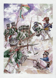 В штыковую ( серия открыток об Отечественной войне 1812 года )