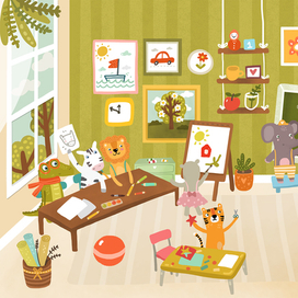 Книга с наклейками "Детский Сад"