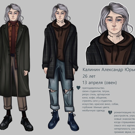Александр Калинин референс персонажа