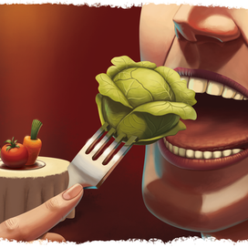 Иллюстрация для статьи о вегетарианстве