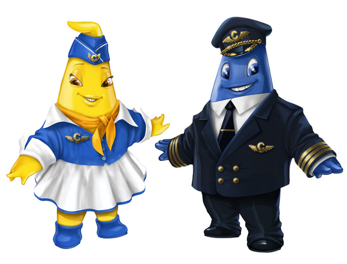 звездочки пилот и стюардесса