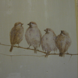 шкафчик с воробьями 