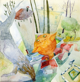 кОт на ветке