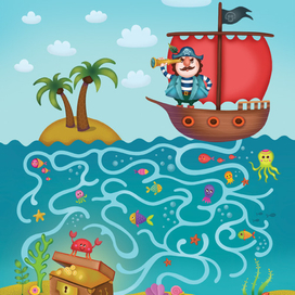 Пират ищет сокровища