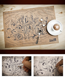 Сет для кафе автосалона "Фольксваген"