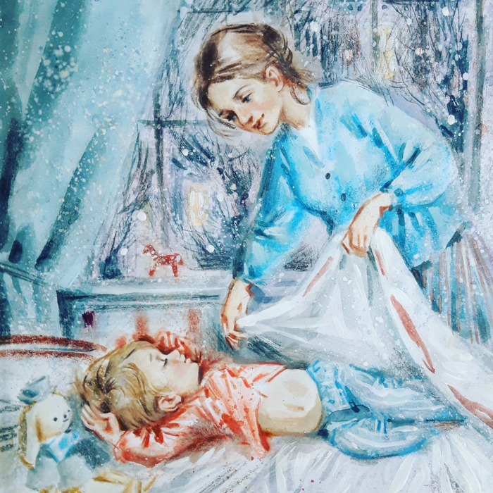 Зимний вечер. Спи, сынок