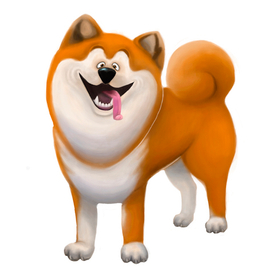 Funny akita