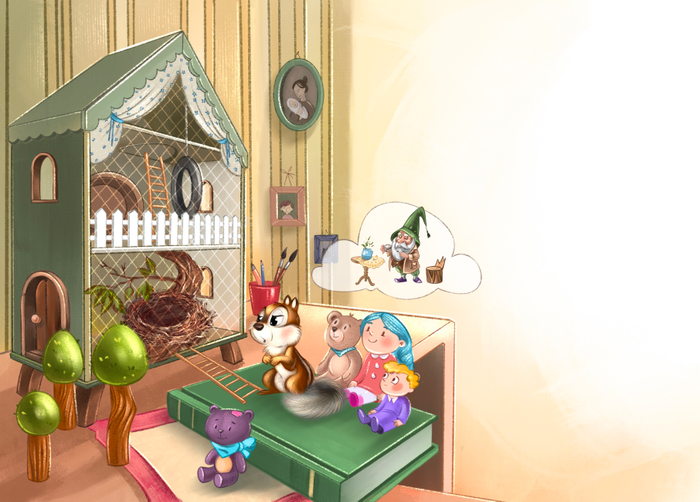 Иллюстрация к книге Анны Илюшиной "Бурундучья поэма"