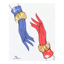 Аксессуары YSL | перчатки | фэшниллюстрация | Fashion | мода