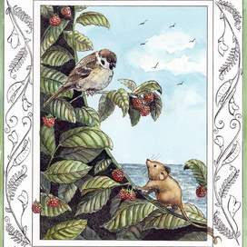 Мышонок и воробей