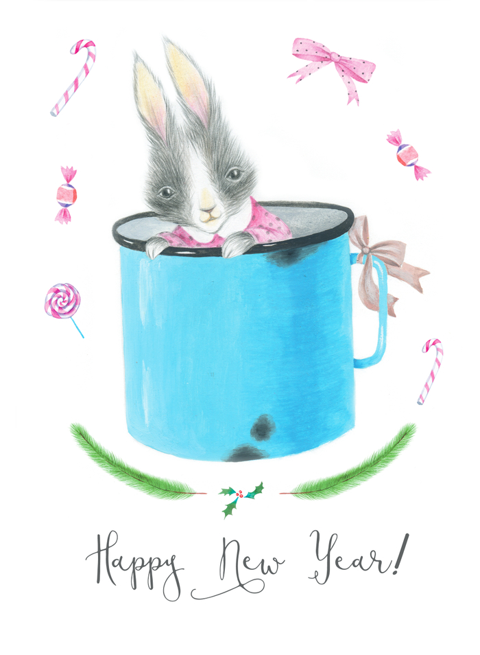 Зайка в кружке