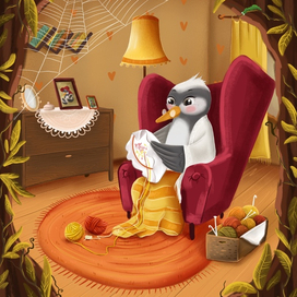 Книжная иллюстрация , в дупле