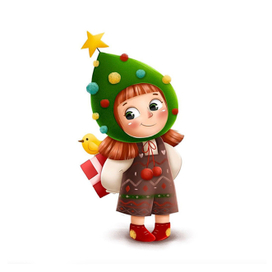 Девочка с птичкой