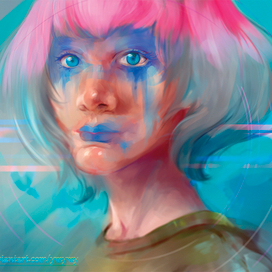 frozen blueberries with cherry