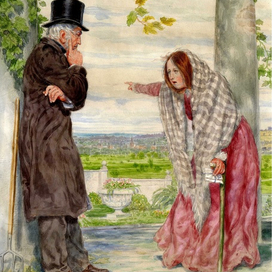 Иллюстрация к книге "Лунный камень" акварель. 28х38 см. 