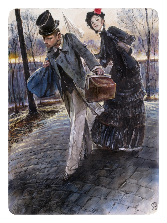 Ф. М. Достоевский "Подросток" иллюстрация к 10 главе