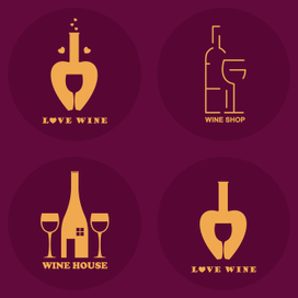 Логотипы с вином