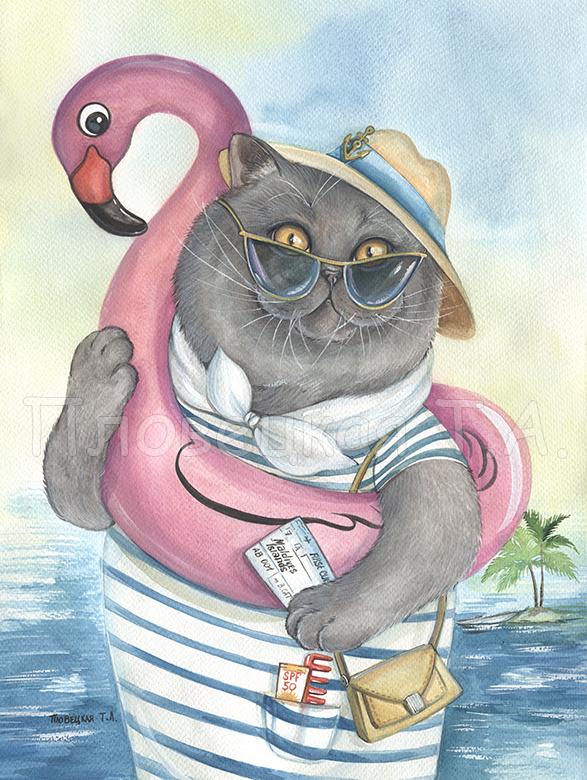 Кот улетает в отпуск