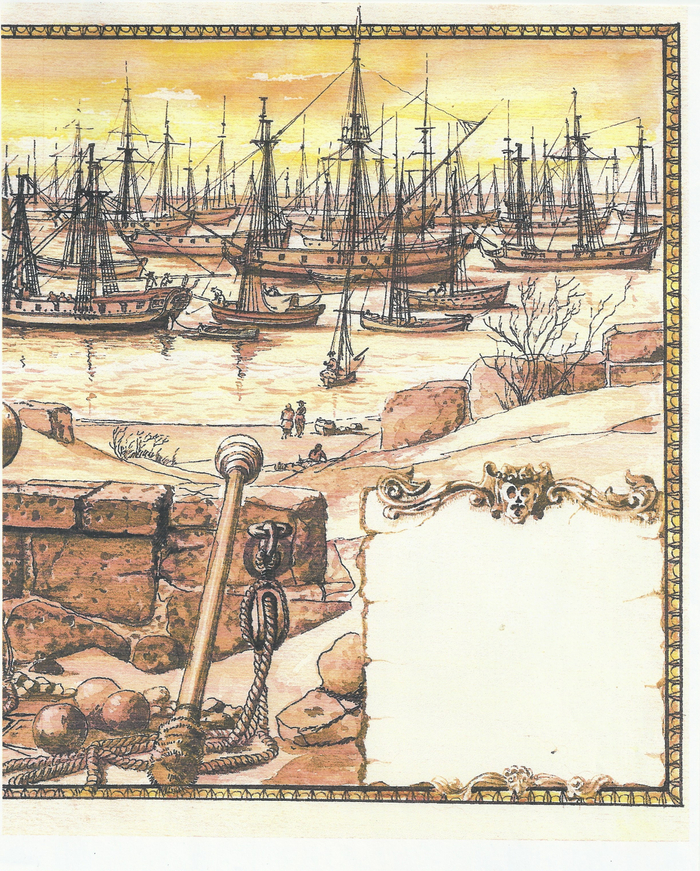 Корабли пиратов(фрагмент иллюстрации)