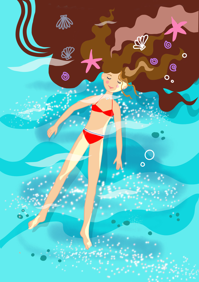 Девочка на море